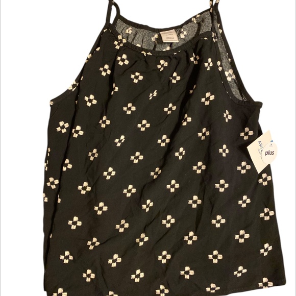 Arizona Jean Co PLUS Size 18.5 GIRLS XL Ikat print tank top with tassels black - Picture 6 of 6